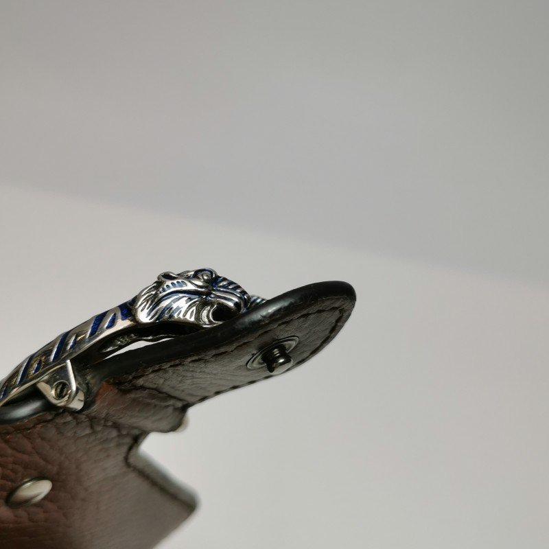 Gucci Dionysus酒神包超迷你牛皮牛仔布丹寧老花雙虎頭搭扣斜挎包單肩包-18