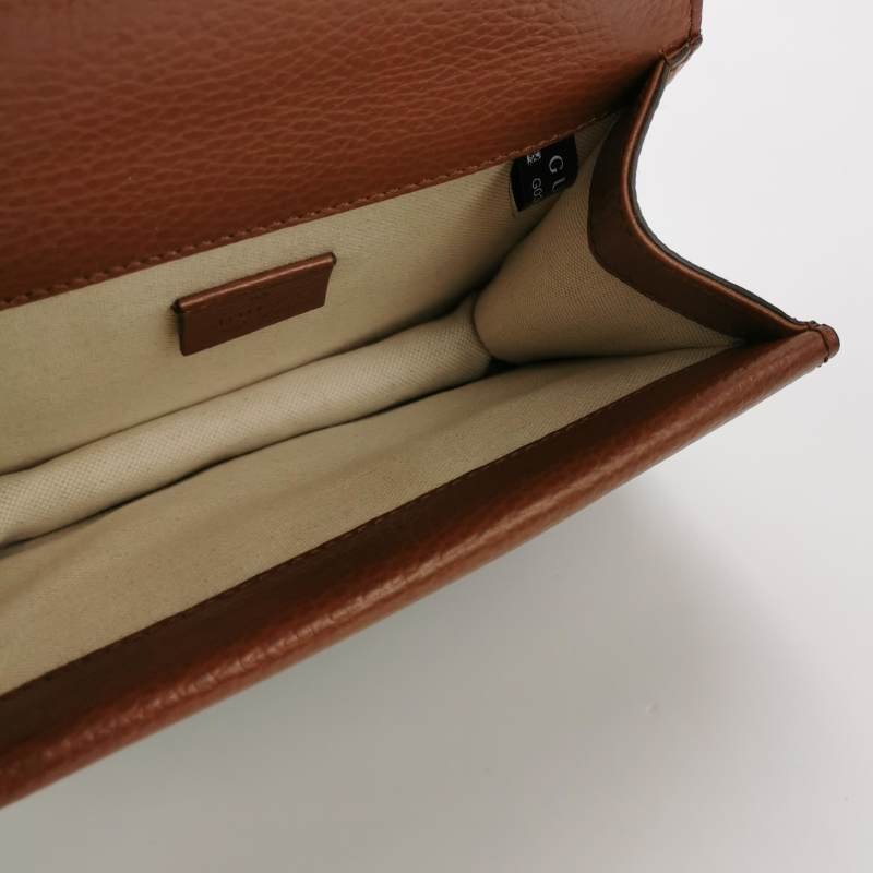 Gucci Dionysus酒神包迷你牛皮帆布丹寧老花雙虎頭搭扣單肩包-6