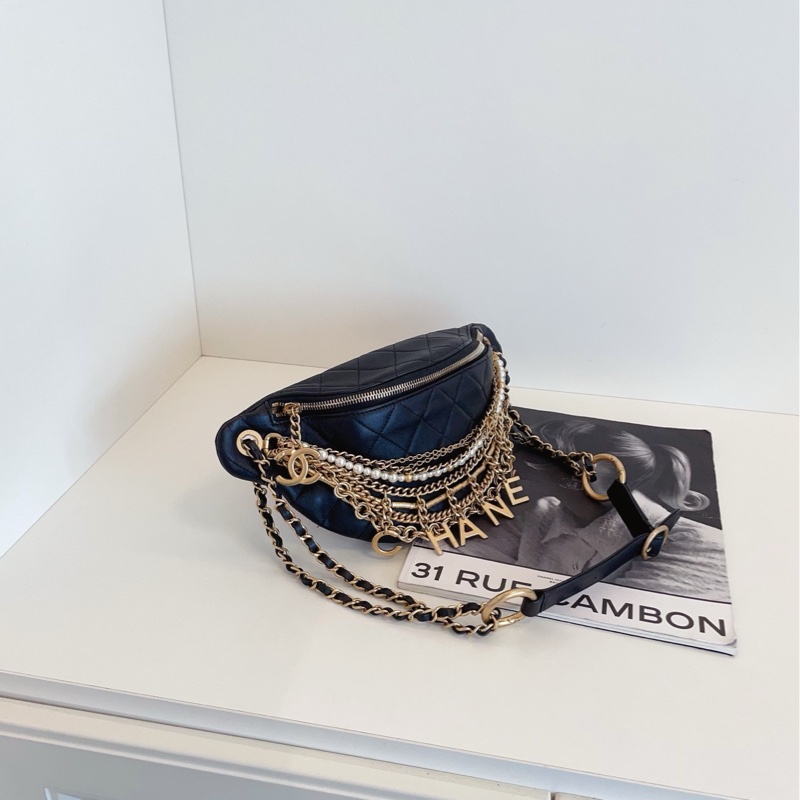 【99新🆕】Chanel 19A埃及系列黑金腰包  斜挎包-1