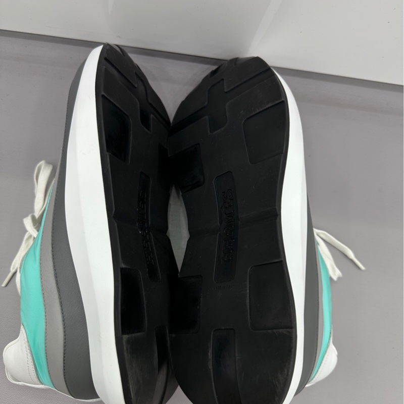 HERMES/愛馬仕 男款低筒運動鞋 Gramme 休閒鞋 拼接設計 43碼-4