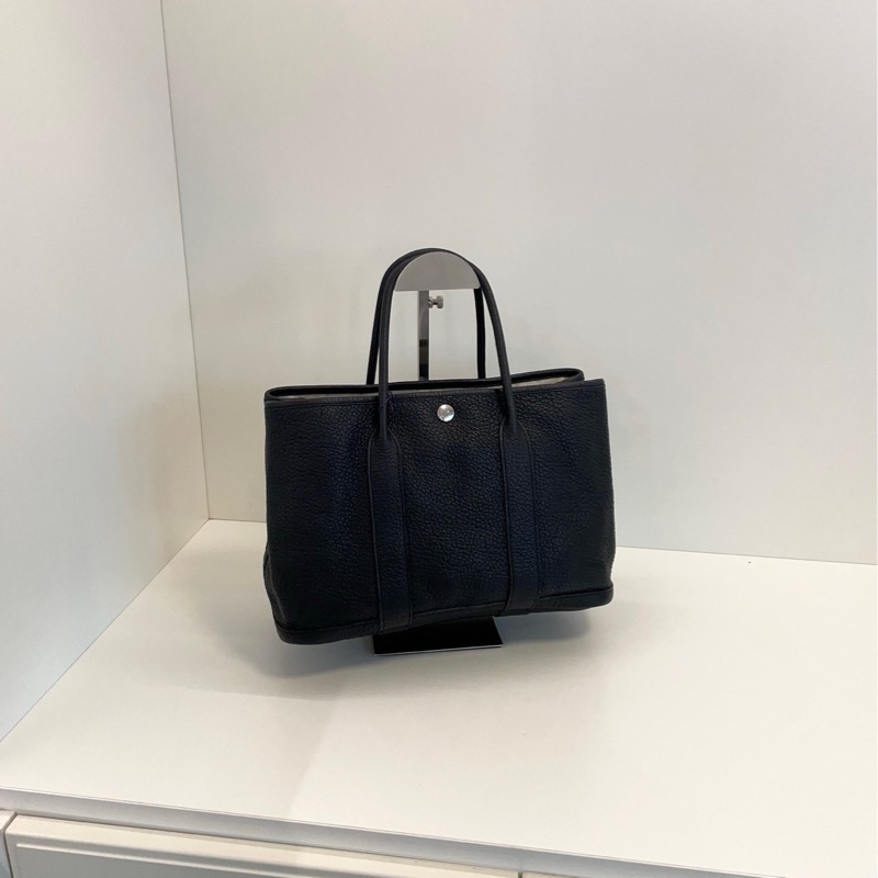 【98新🆕】Hermes garden party30 花園gp30 togo全皮 黑銀-0