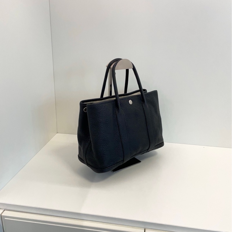 【98新🆕】Hermes garden party30 花園gp30 togo全皮 黑銀-1