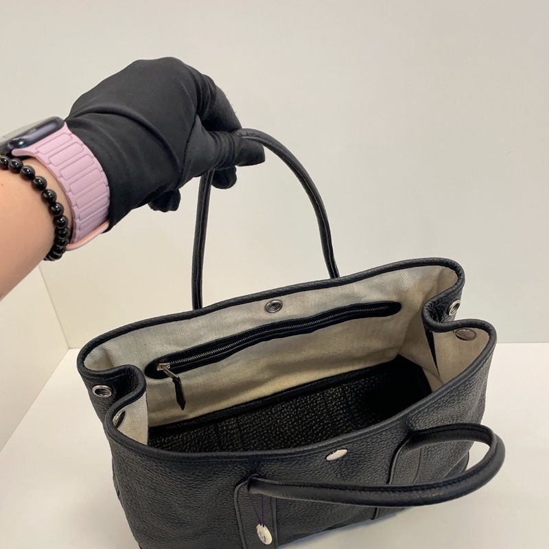 【98新🆕】Hermes garden party30 花園gp30 togo全皮 黑銀-5