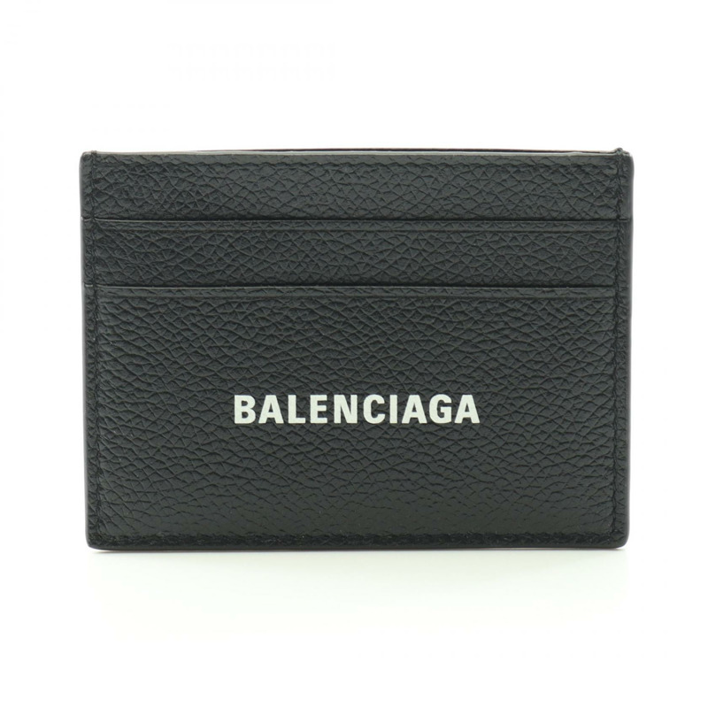 BALENCIAGA LOGO 卡包 5943091IZI31090 皮革 黑色 全新 男女通用-0