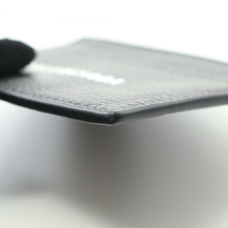 BALENCIAGA LOGO 卡包 5943091IZI31090 皮革 黑色 全新 男女通用-4