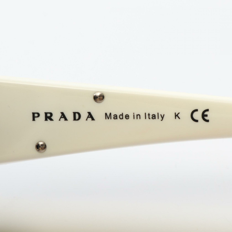 PRADA 眼鏡太陽眼鏡 SPR27L 白色塑膠款 二手 女士-3