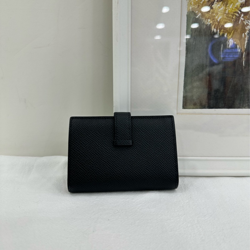 Hermes 愛馬仕Bearn卡包 零錢包 黑金 B刻-3