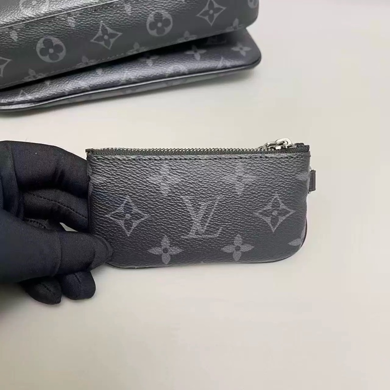 高cp值! Louis Vuitton Trio 郵差包 老花黑三合一-3