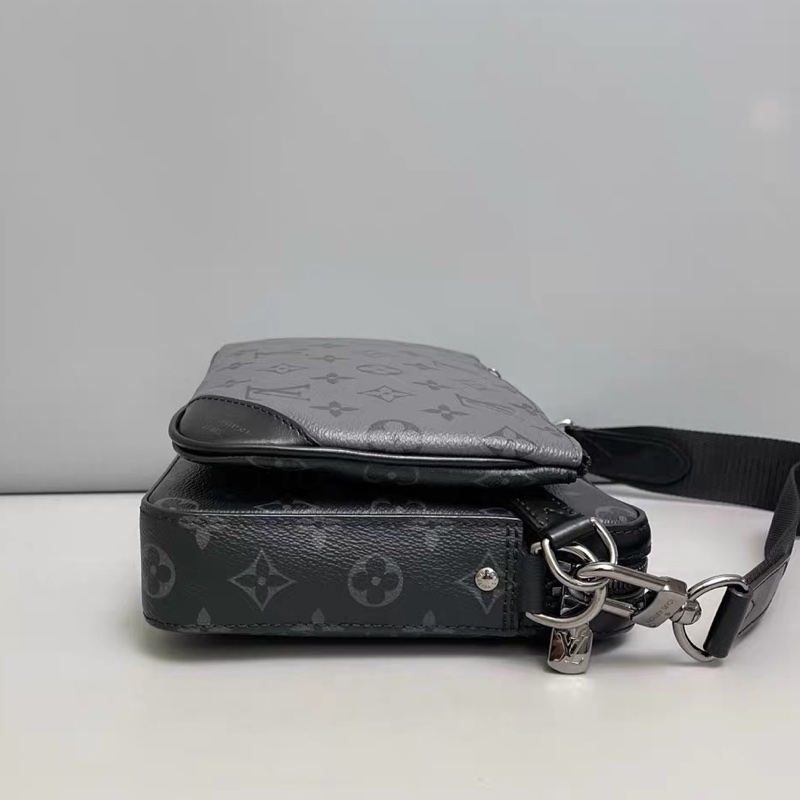 高cp值! Louis Vuitton Trio 郵差包 老花黑三合一-5