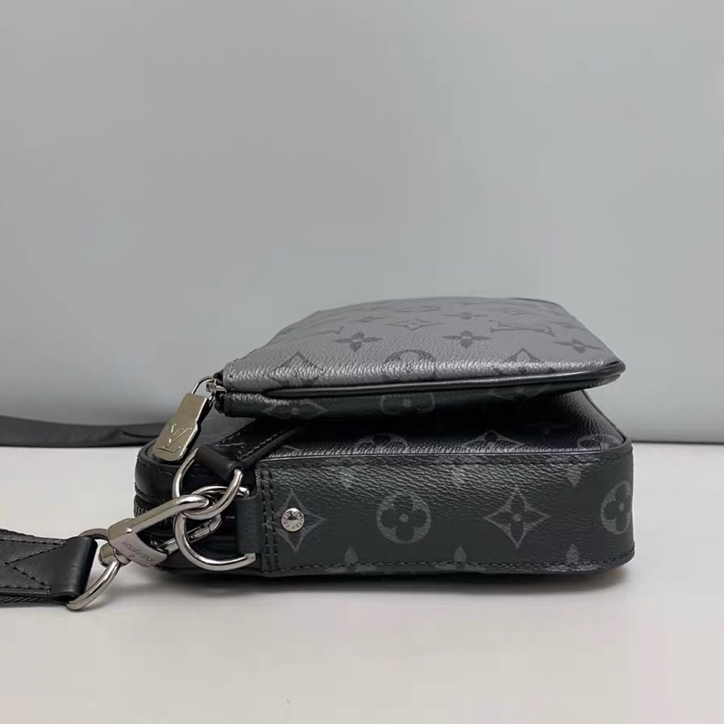 高cp值! Louis Vuitton Trio 郵差包 老花黑三合一-6