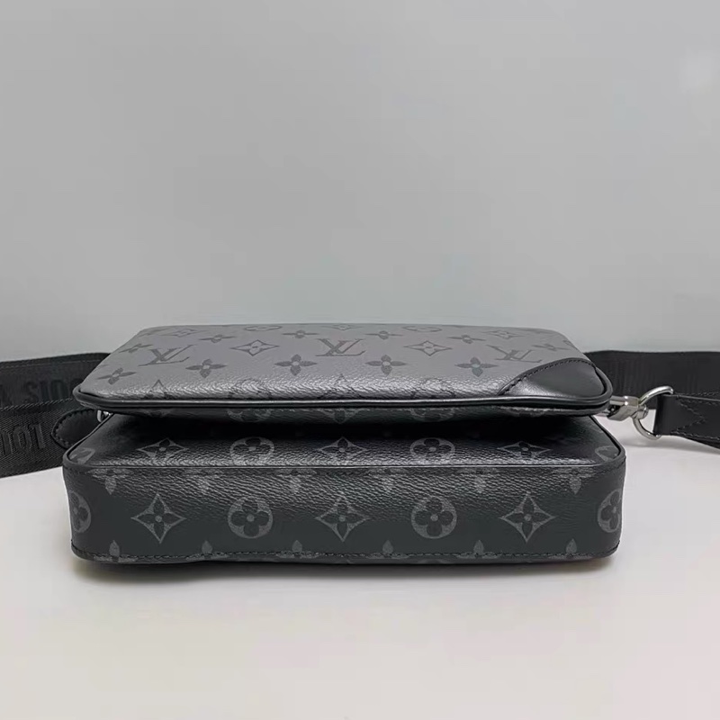 高cp值! Louis Vuitton Trio 郵差包 老花黑三合一-7