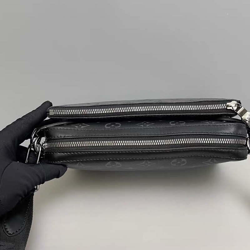 高cp值! Louis Vuitton Trio 郵差包 老花黑三合一-9