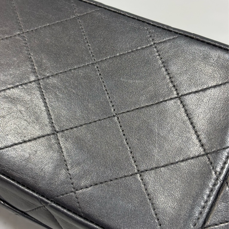 CHANEL 老香 黑色 羊皮 金鍊 MAXI COCO 33 MAXI 單蓋 肩背包 斜背包 兩用包 側背包 經典藏品-23