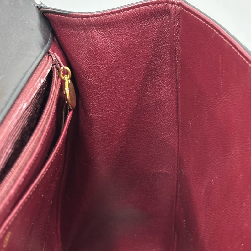 CHANEL 老香 黑色 羊皮 金鍊 MAXI COCO 33 MAXI 單蓋 肩背包 斜背包 兩用包 側背包 經典藏品-79