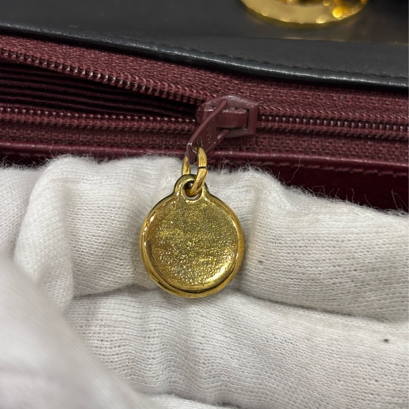 CHANEL 老香 黑色 羊皮 金鍊 MAXI COCO 33 MAXI 單蓋 肩背包 斜背包 兩用包 側背包 經典藏品-83