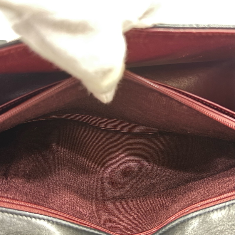 CHANEL 老香 黑色 羊皮 金鍊 MAXI COCO 33 MAXI 單蓋 肩背包 斜背包 兩用包 側背包 經典藏品-89