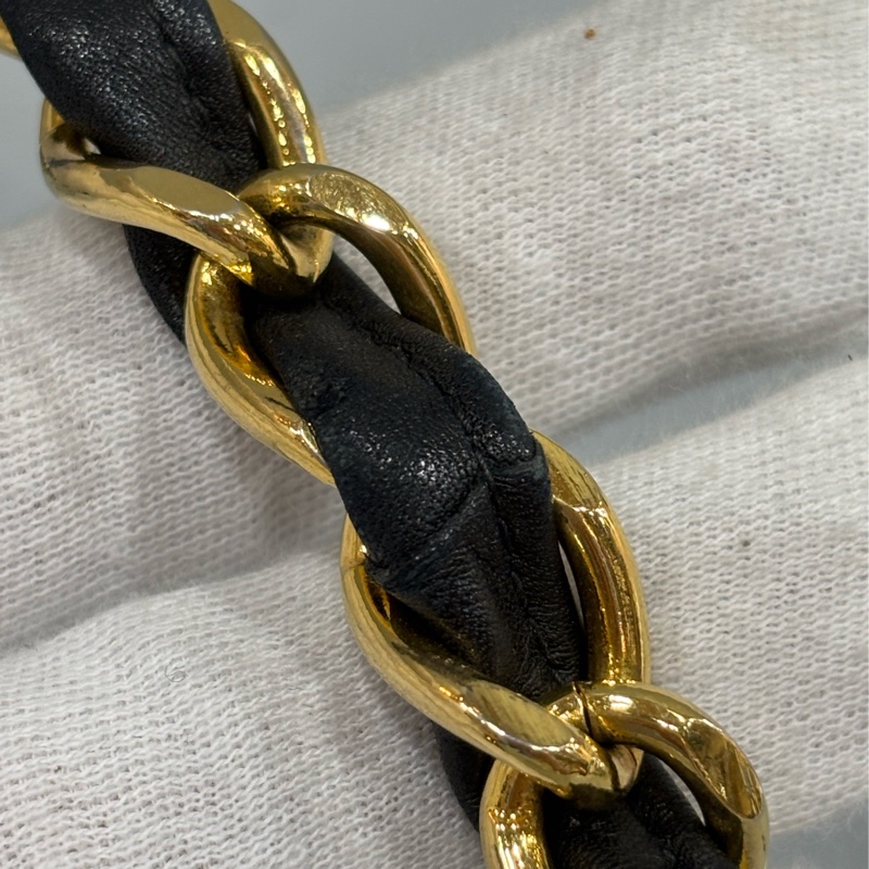 CHANEL 老香 黑色 羊皮 金鍊 MAXI COCO 33 MAXI 單蓋 肩背包 斜背包 兩用包 側背包 經典藏品-96