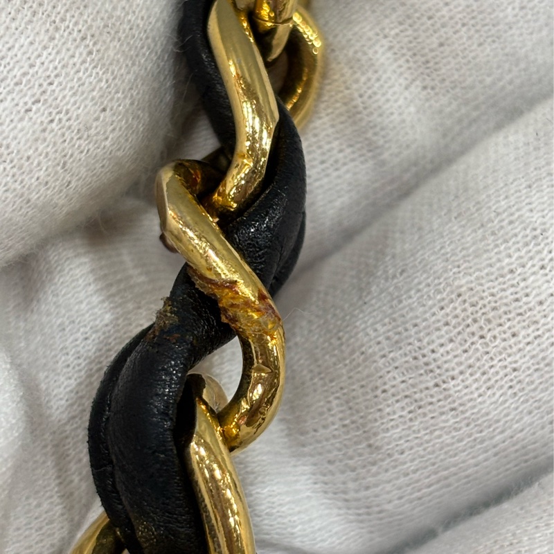 CHANEL 老香 黑色 羊皮 金鍊 MAXI COCO 33 MAXI 單蓋 肩背包 斜背包 兩用包 側背包 經典藏品-98