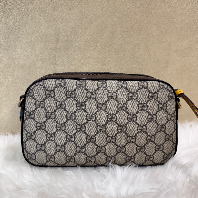 Gucci  PVC咖牛皮虎頭相機包-1