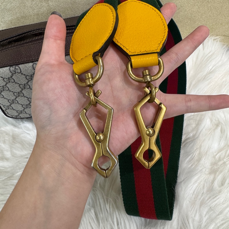 Gucci  PVC咖牛皮虎頭相機包-9