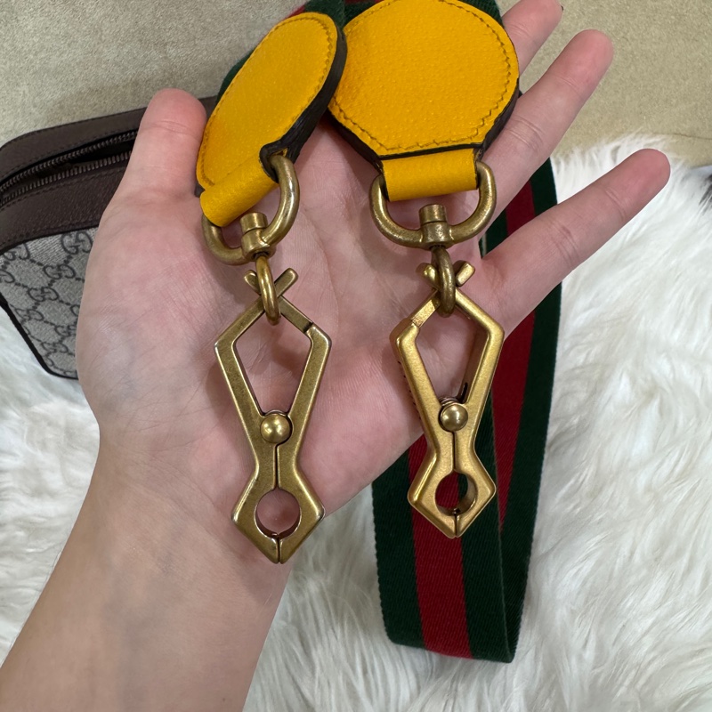 Gucci  PVC咖牛皮虎頭相機包-10