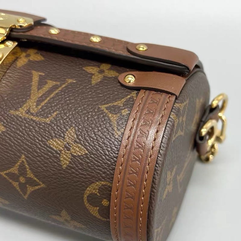 新款芯片款! Louis Vuitton LV 巴比龍 筆筒包 圓筒包 Papillon Trunk-3