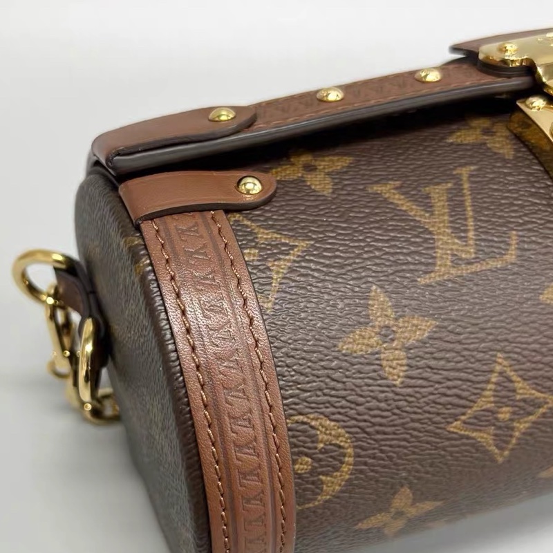 新款芯片款! Louis Vuitton LV 巴比龍 筆筒包 圓筒包 Papillon Trunk-4