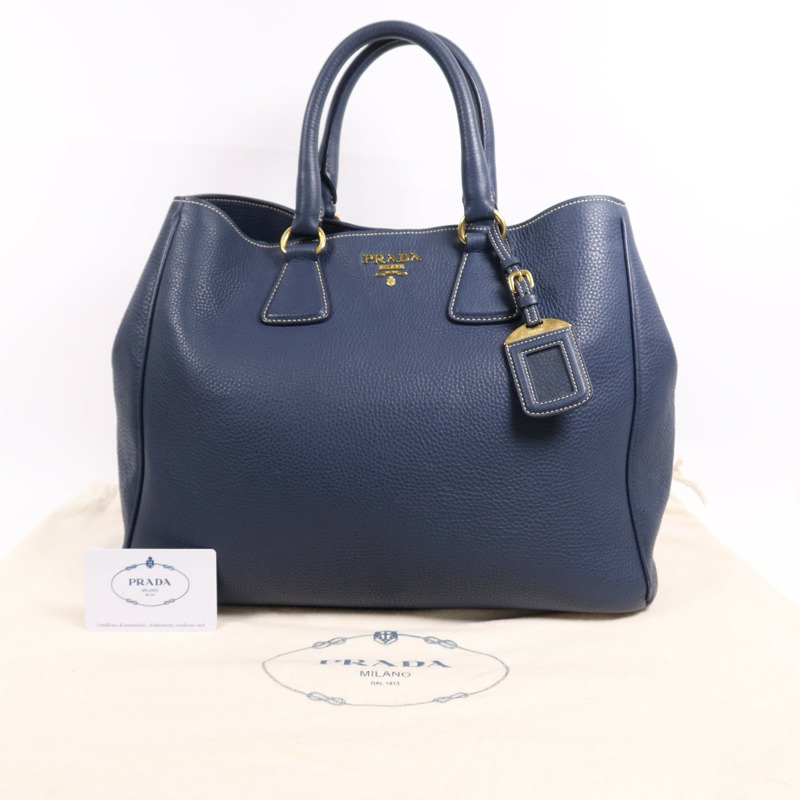 PRADA 牛皮皮革Shoulder Bag金扣肩背袋-5