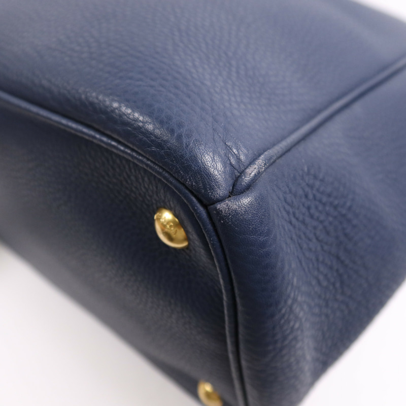 PRADA 牛皮皮革Shoulder Bag金扣肩背袋-7