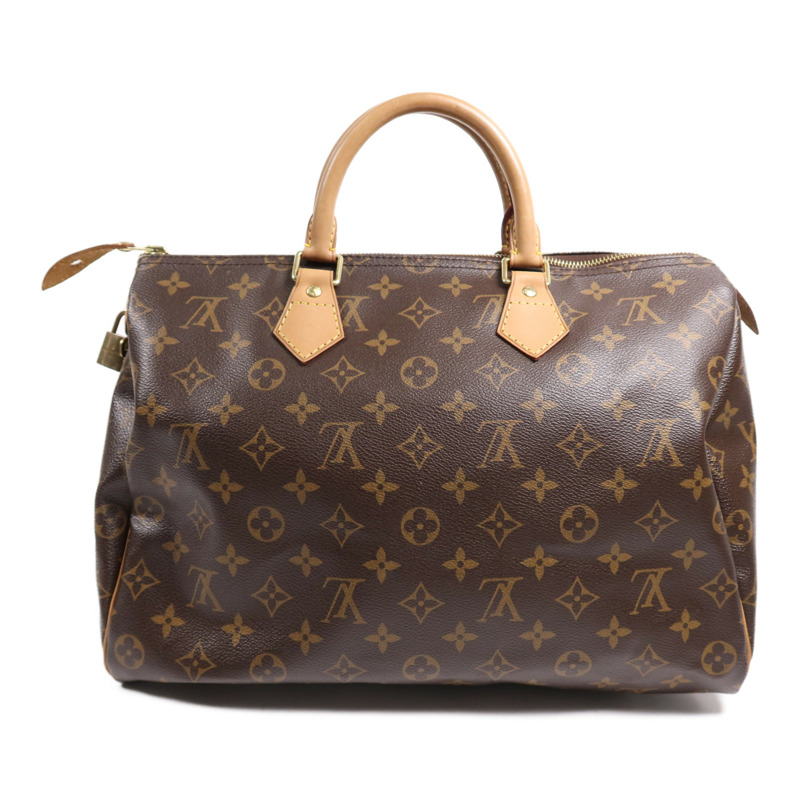 LOUIS VUITTON Monogram Speedy 35金扣手挽袋-1