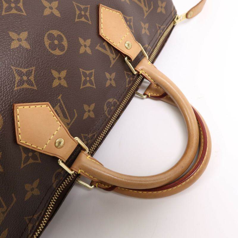 LOUIS VUITTON Monogram Speedy 35金扣手挽袋-8