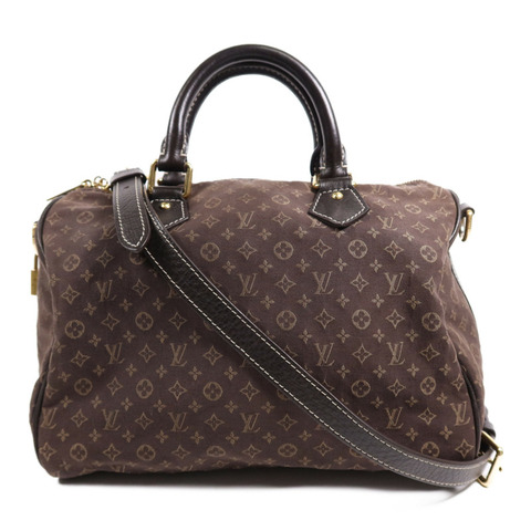 LOUIS VUITTON Monogram Mini Lin Speedy 30金扣手挽肩背兩用袋