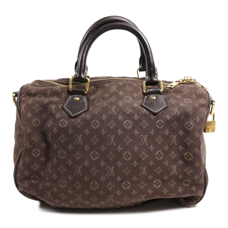 LOUIS VUITTON Monogram Mini Lin Speedy 30金扣手挽肩背兩用袋-1