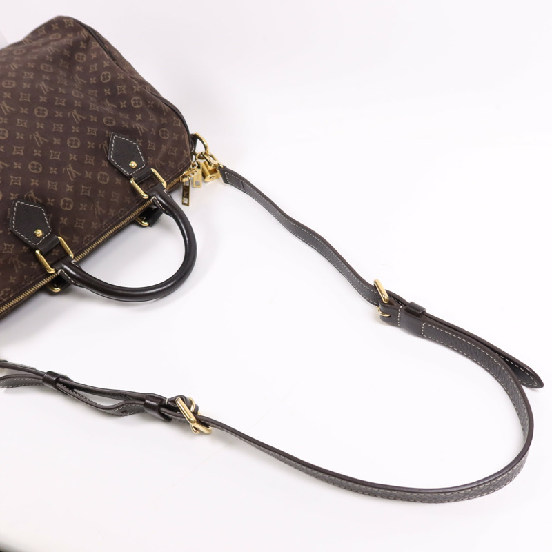 LOUIS VUITTON Monogram Mini Lin Speedy 30金扣手挽肩背兩用袋-9