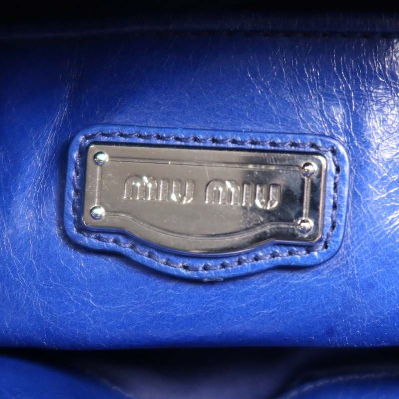 Miu Miu 牛皮皮革2 Way Shoulder Bag銀扣手挽肩背兩用袋-12