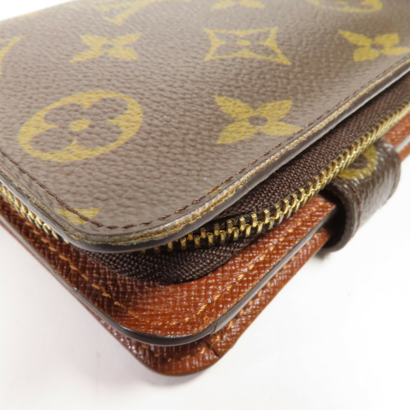 LOUIS VUITTON Monogram Compact Zip Wallet金扣錢包-6