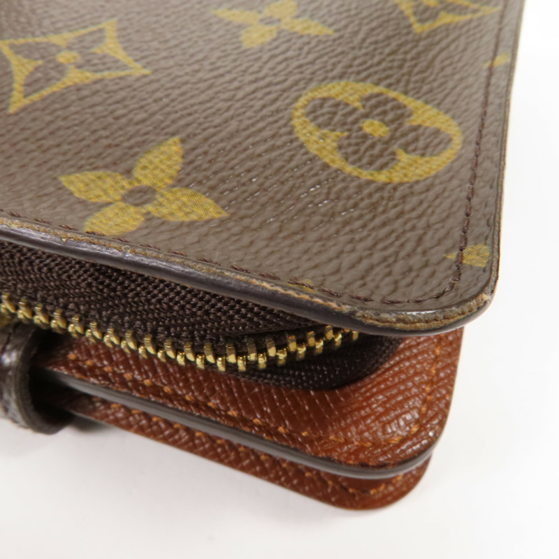 LOUIS VUITTON Monogram Compact Zip Wallet金扣錢包-7