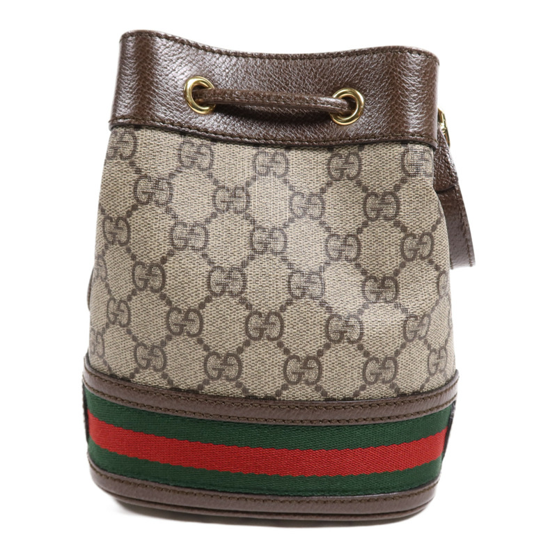 GUCCI 塗層帆布GG Mini Bucket金扣肩背袋-1