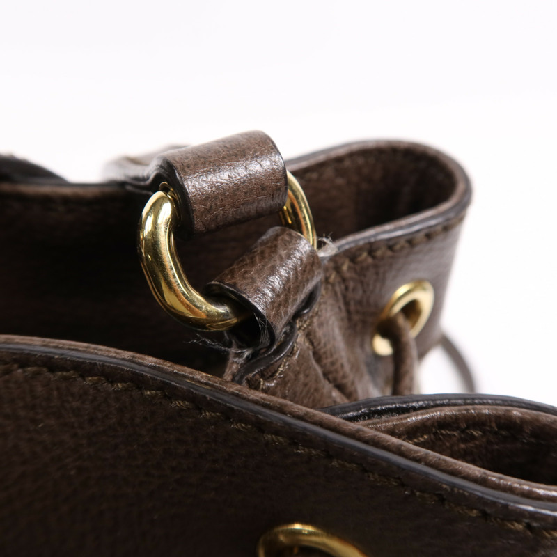 GUCCI 塗層帆布GG Mini Bucket金扣肩背袋-8