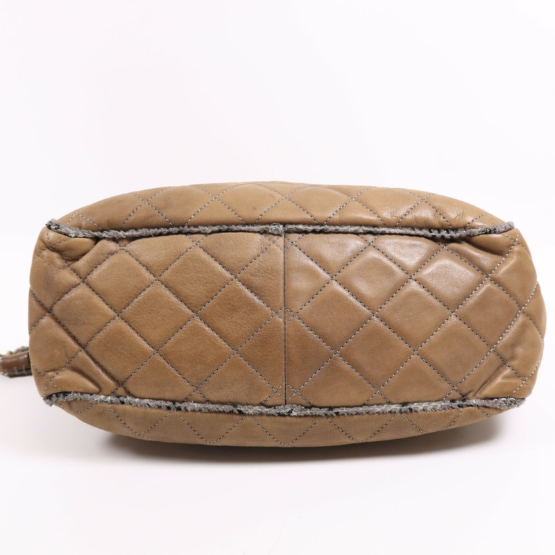 CHANEL 牛皮皮革Chain Shoulder Bag金扣鏈帶手挽肩背兩用袋-3