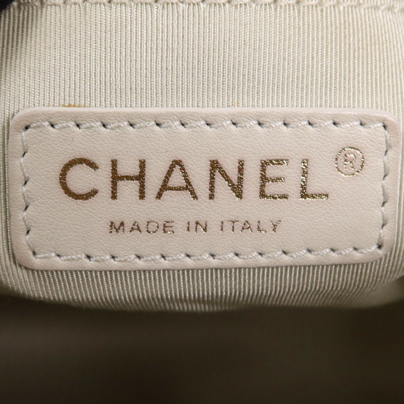 CHANEL 牛皮皮革Chain Shoulder Bag金扣鏈帶手挽肩背兩用袋-5