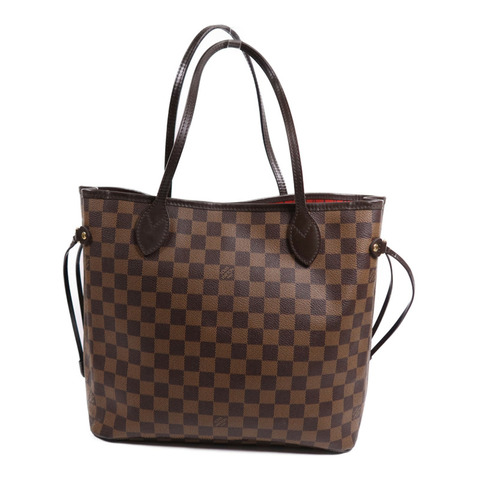 LOUIS VUITTON Damier Neverfull MM金扣手挽袋/肩背袋