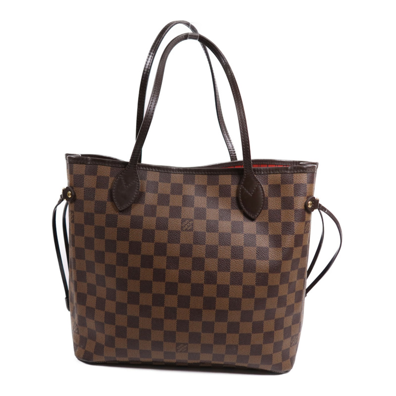 LOUIS VUITTON Damier Neverfull MM金扣手挽袋/肩背袋-0