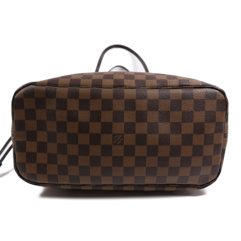 LOUIS VUITTON Damier Neverfull MM金扣手挽袋/肩背袋-3
