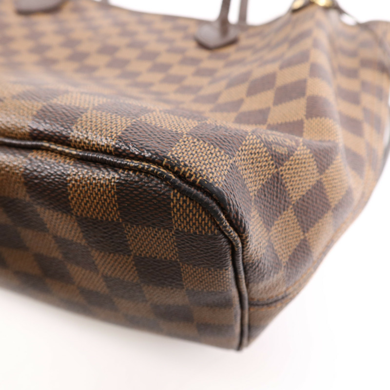 LOUIS VUITTON Damier Neverfull MM金扣手挽袋/肩背袋-5