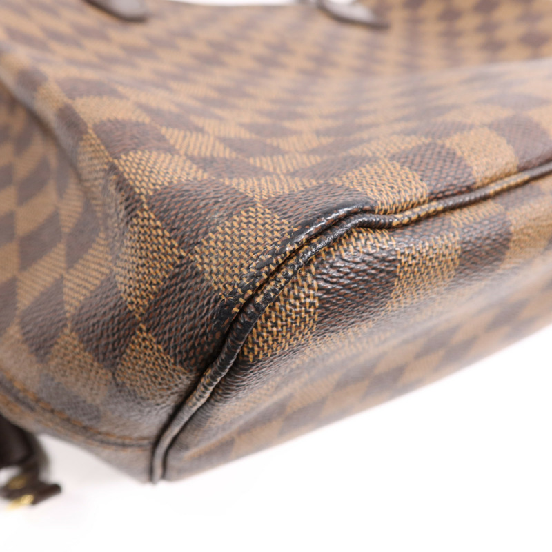 LOUIS VUITTON Damier Neverfull MM金扣手挽袋/肩背袋-6