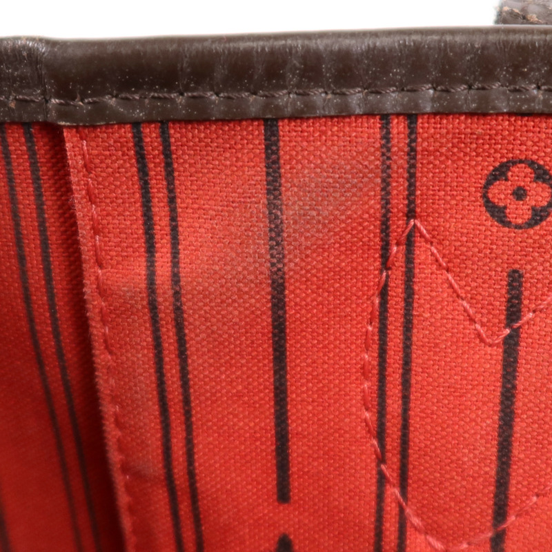 LOUIS VUITTON Damier Neverfull MM金扣手挽袋/肩背袋-12