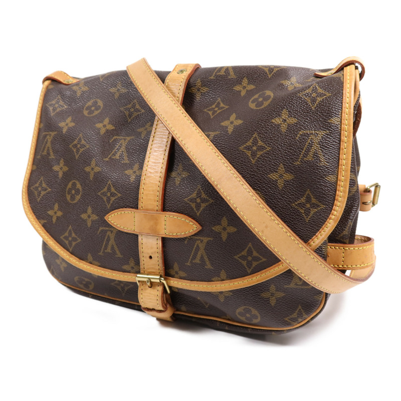 LOUIS VUITTON Monogram Saumur 30金扣肩背袋-2