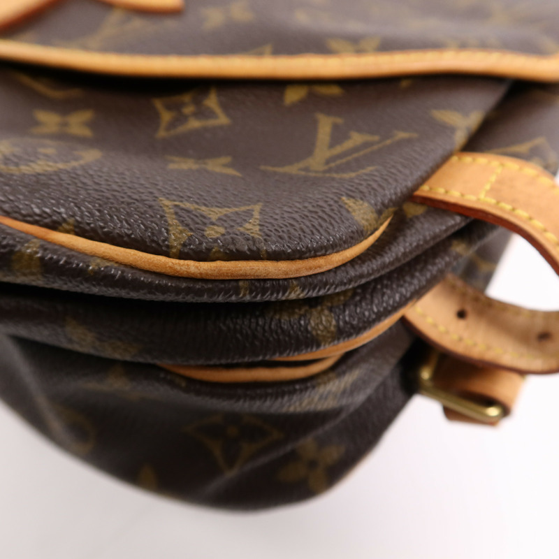 LOUIS VUITTON Monogram Saumur 30金扣肩背袋-6