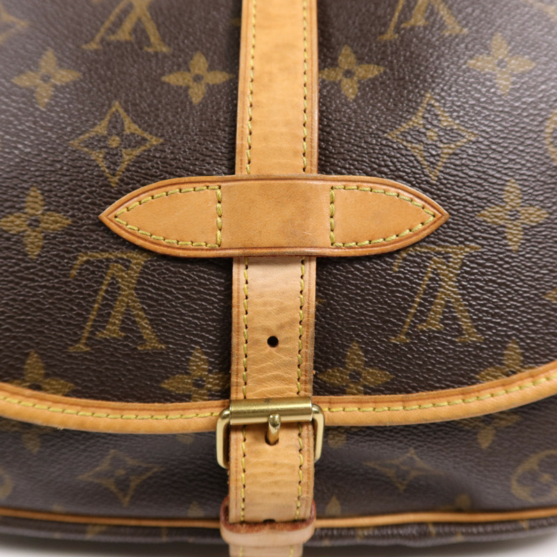 LOUIS VUITTON Monogram Saumur 30金扣肩背袋-9